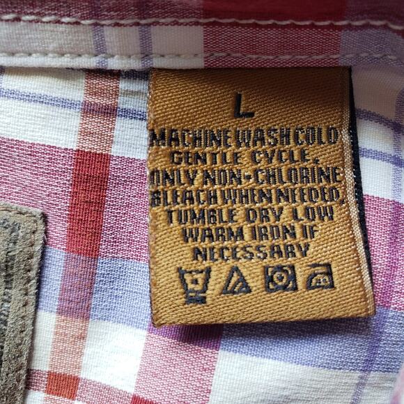 Red Plaid Casual Button Down Shirt - Picture 8 of 9